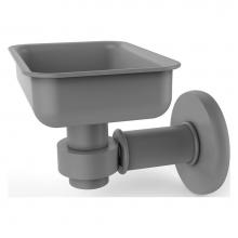 Allied Brass 2032-GYM - Continental Collection Wall Mounted Soap Dish Holder - Matte Gray
