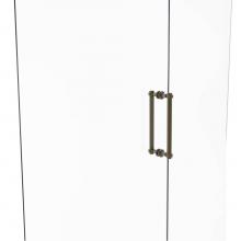 Allied Brass 404G-12BB-ABR - Contemporary 12 Inch Back to Back Shower Door Pull with Grooved Accent