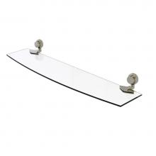 Allied Brass 433T/24-PNI - Venus Collection 24 Inch Glass Shelf with Twist Accents