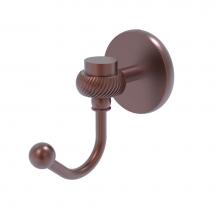Allied Brass 7120T-CA - Satellite Orbit One Robe Hook with Twisted Accents