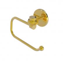 Allied Brass 7124ET-PB - Satellite Orbit One Collection Euro Style Toilet Tissue Holder with Twisted Accents