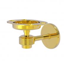 Allied Brass 7126G-PB - Satellite Orbit One Tumbler and Toothbrush Holder with Groovy Accents