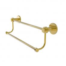 Allied Brass 9072G/18-PB - Mercury Collection 18 Inch Double Towel Bar with Groovy Accents
