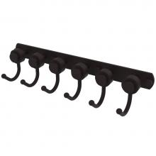 Allied Brass 920-6-ORB - Mercury Collection 6 Position Tie and Belt Rack with Smooth Accent