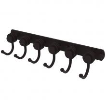 Allied Brass 920D-6-ORB - Mercury Collection 6 Position Tie and Belt Rack with Dotted Accent