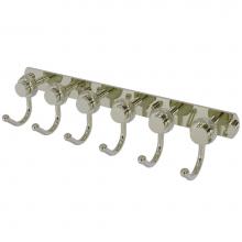 Allied Brass 920T-6-PNI - Mercury Collection 6 Position Tie and Belt Rack with Twisted Accent