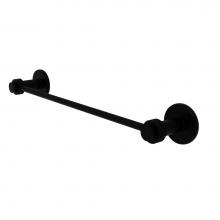 Allied Brass 931G/24-BKM - Mercury Collection 24 Inch Towel Bar with Groovy Accent