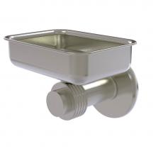 Allied Brass 932G-SN - Mercury Collection Wall Mounted Soap Dish with Groovy Accents