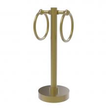 Allied Brass 953-SBR - Vanity Top 2 Towel Ring Guest Towel Holder