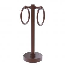 Allied Brass 953D-CA - Vanity Top 2 Towel Ring Guest Towel Holder with Dotted Accents