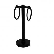 Allied Brass 953G-BKM - Vanity Top 2 Towel Ring Guest Towel Holder with Groovy Accents