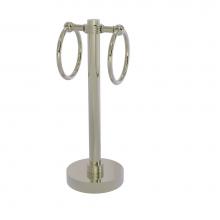Allied Brass 953G-PNI - Vanity Top 2 Towel Ring Guest Towel Holder with Groovy Accents