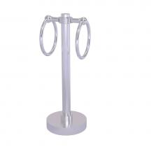 Allied Brass 953G-SCH - Vanity Top 2 Towel Ring Guest Towel Holder with Groovy Accents