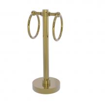 Allied Brass 953G-UNL - Vanity Top 2 Towel Ring Guest Towel Holder with Groovy Accents