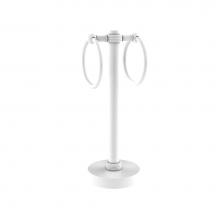Allied Brass 953G-WHM - Vanity Top 2 Towel Ring Guest Towel Holder with Groovy Accents