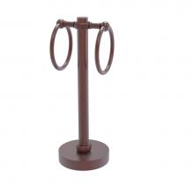 Allied Brass 953T-CA - Vanity Top 2 Towel Ring Guest Towel Holder with Twisted Accents