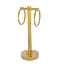 Allied Brass 953T-PB - Vanity Top 2 Towel Ring Guest Towel Holder with Twisted Accents