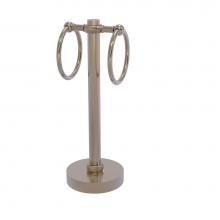 Allied Brass 953T-PEW - Vanity Top 2 Towel Ring Guest Towel Holder with Twisted Accents