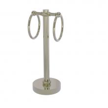 Allied Brass 953T-PNI - Vanity Top 2 Towel Ring Guest Towel Holder with Twisted Accents