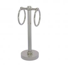 Allied Brass 953T-SN - Vanity Top 2 Towel Ring Guest Towel Holder with Twisted Accents