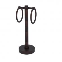 Allied Brass 953T-VB - Vanity Top 2 Towel Ring Guest Towel Holder with Twisted Accents