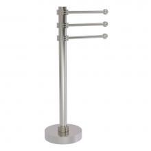Allied Brass 973D-SN - Vanity Top 3 Swing Arm Guest Towel Holder with Dotted Accents