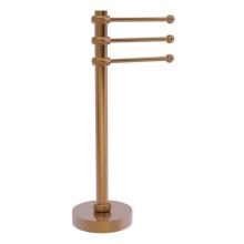 Allied Brass 973T-BBR - Vanity Top 3 Swing Arm Guest Towel Holder with Twisted Accents