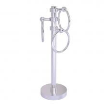 Allied Brass 983G-SCH - Vanity Top 3 Towel Ring Guest Towel Holder with Groovy Accents