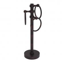 Allied Brass 983G-VB - Vanity Top 3 Towel Ring Guest Towel Holder with Groovy Accents