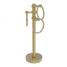 Allied Brass 983T-SBR - Vanity Top 3 Towel Ring Guest Towel Holder with Twisted Accents