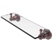 Allied Brass AP-1/16-CA - Astor Place 16 inch Glass Vanity Shelf with Beveled Edges