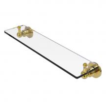 Allied Brass AP-1/22-PB - Astor Place 22 inch Glass Vanity Shelf with Beveled Edges
