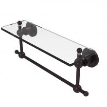 Allied Brass AP-1TB/16-ABZ - Astor Place 16 Inch Glass Vanity Shelf with Integrated Towel Bar