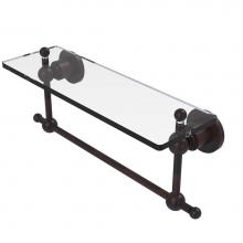 Allied Brass AP-1TB/16-VB - Astor Place 16 Inch Glass Vanity Shelf with Integrated Towel Bar