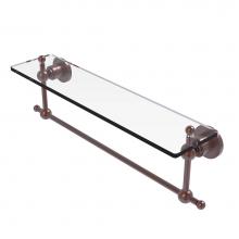 Allied Brass AP-1TB/22-CA - Astor Place 22 Inch Glass Vanity Shelf with Integrated Towel Bar