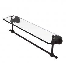 Allied Brass AP-1TB/22-ORB - Astor Place 22 Inch Glass Vanity Shelf with Integrated Towel Bar