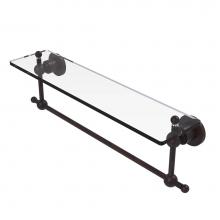 Allied Brass AP-1TB/22-VB - Astor Place 22 Inch Glass Vanity Shelf with Integrated Towel Bar