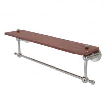 Allied Brass AP-1TB-22-IRW-SN - Astor Place Collection 22 Inch Solid IPE Ironwood Shelf with Integrated Towel Bar