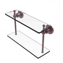 Allied Brass AP-2/16-CA - Astor Place Collection 16 Inch Two Tiered Glass Shelf