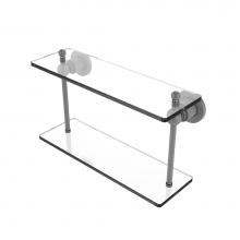 Allied Brass AP-2/16-GYM - Astor Place Collection 16 Inch Two Tiered Glass Shelf