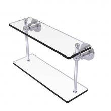 Allied Brass AP-2/16-SCH - Astor Place Collection 16 Inch Two Tiered Glass Shelf