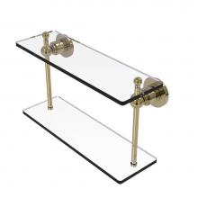 Allied Brass AP-2/16-UNL - Astor Place Collection 16 Inch Two Tiered Glass Shelf