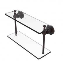 Allied Brass AP-2/16-VB - Astor Place Collection 16 Inch Two Tiered Glass Shelf