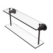 Allied Brass AP-2/22-ABZ - Astor Place Collection 22 Inch Two Tiered Glass Shelf