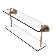 Allied Brass AP-2/22-BBR - Astor Place Collection 22 Inch Two Tiered Glass Shelf