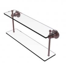 Allied Brass AP-2/22-CA - Astor Place Collection 22 Inch Two Tiered Glass Shelf