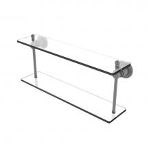 Allied Brass AP-2/22-GYM - Astor Place Collection 22 Inch Two Tiered Glass Shelf