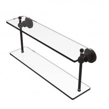 Allied Brass AP-2/22-ORB - Astor Place Collection 22 Inch Two Tiered Glass Shelf