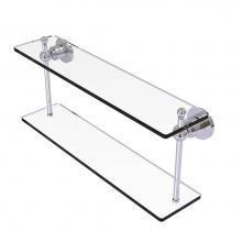 Allied Brass AP-2/22-PC - Astor Place Collection 22 Inch Two Tiered Glass Shelf