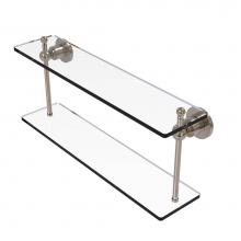 Allied Brass AP-2/22-PEW - Astor Place Collection 22 Inch Two Tiered Glass Shelf